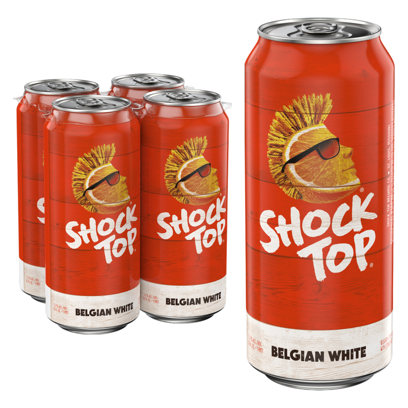 Shock Top Belgian Wheat Ale 4pk 16oz Can 5.2% ABV