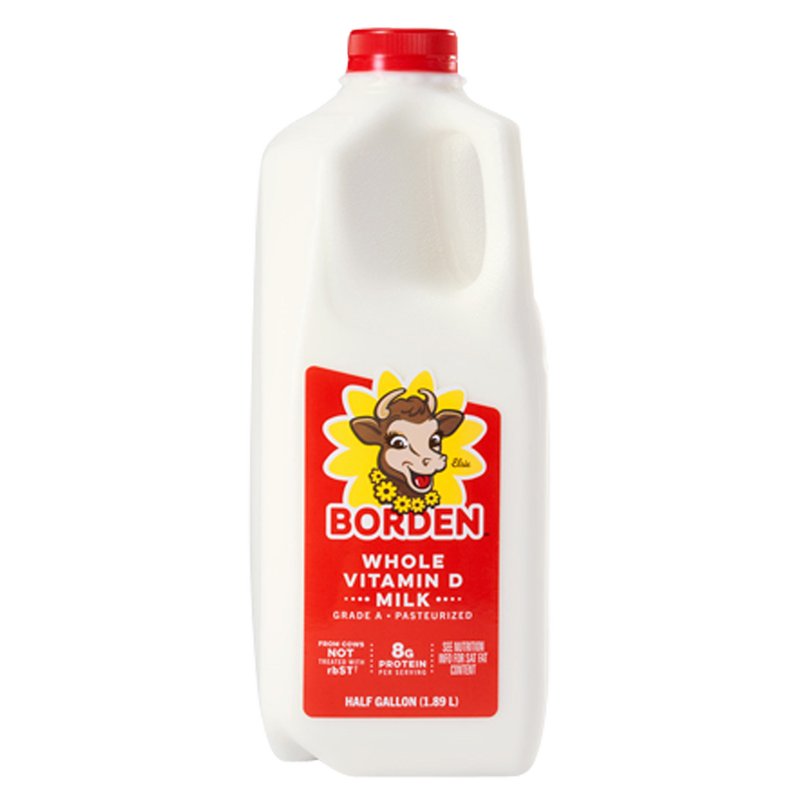 Borden Whole Vitamin D Milk - 1/2 Gallon 