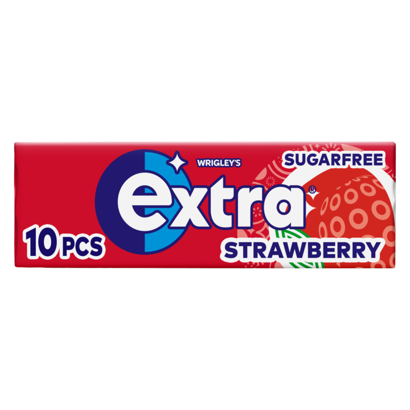 Wrigley's Extra Strawberry Chewing Gum, 10pcs