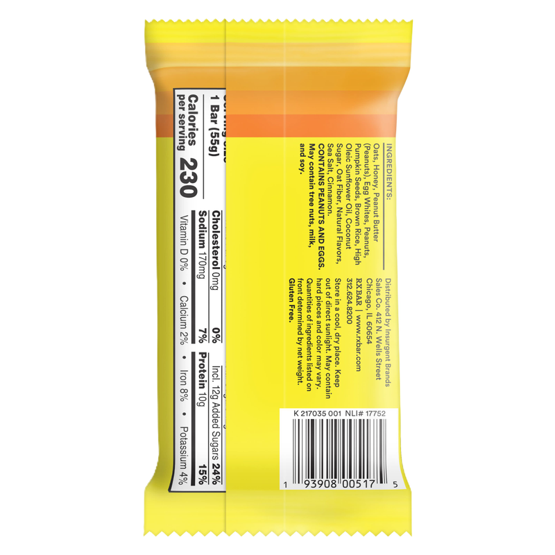 RXBAR A.M. Protein Bar, Honey Cinnamon Peanut Butter, 1.9oz