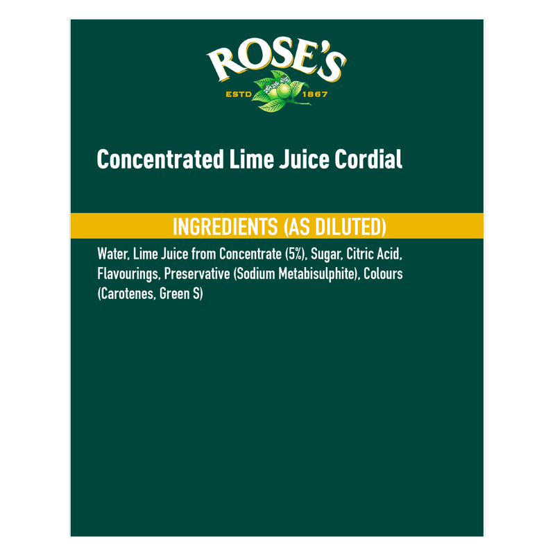 Rose's Lime Juice Cordial, 1L