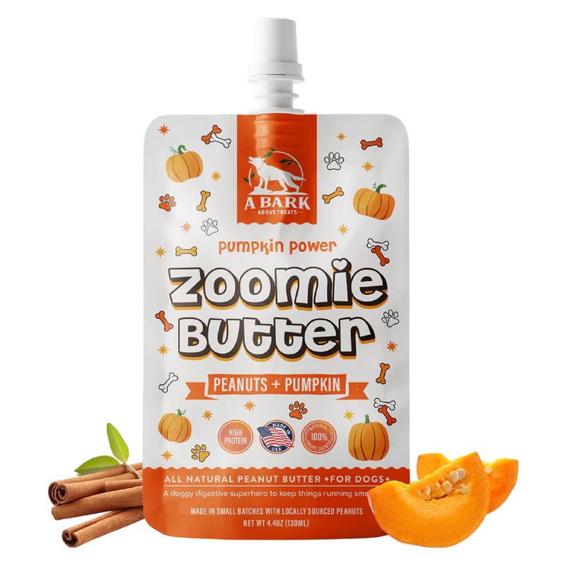 Zoomie Butter Pumpkin Power 100% All Nautral Dog Peanut Butter