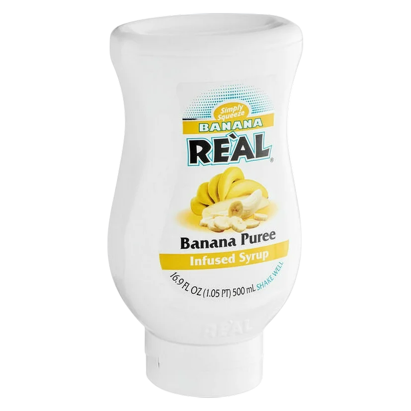 Simply Squeeze Banana Re'al Puree Infused Syrup 16.9oz Btl