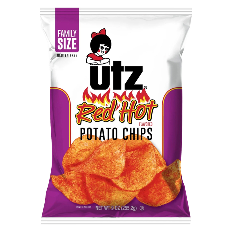 Utz Red Hot Potato Chips 9oz