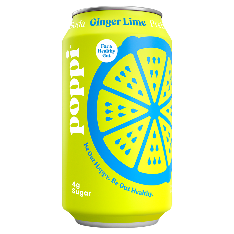Poppi Prebiotic Soda Ginger Lime 12oz Can