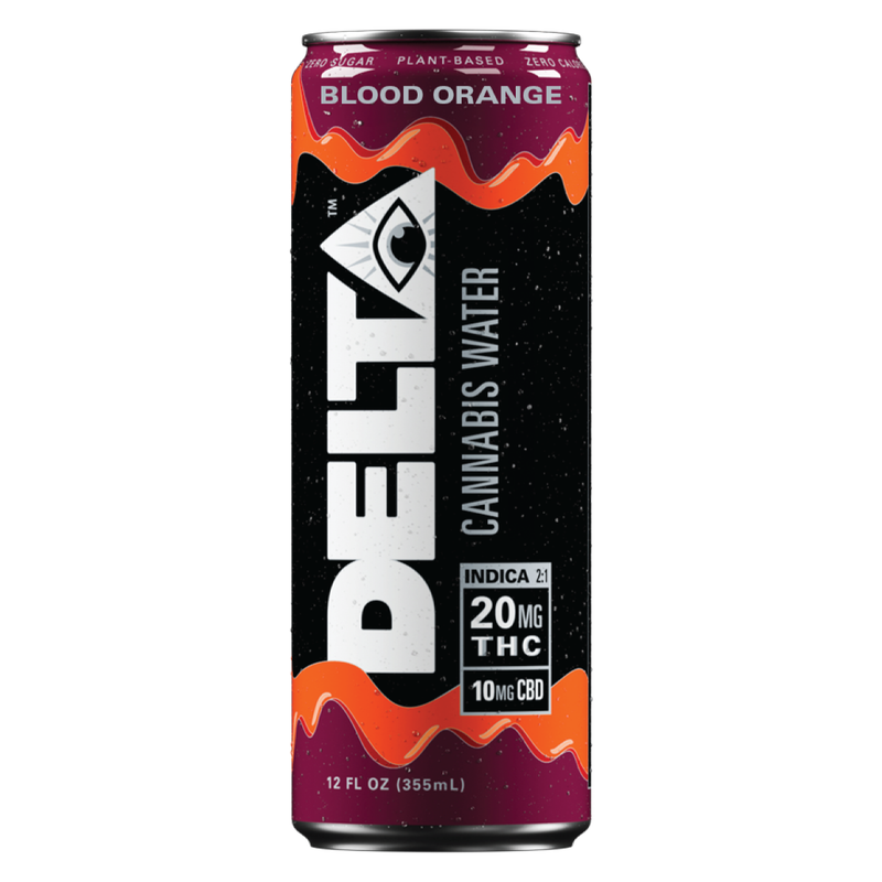 Delta 20mg THC Blood Orange Cannabis Water 16pk 12oz Can