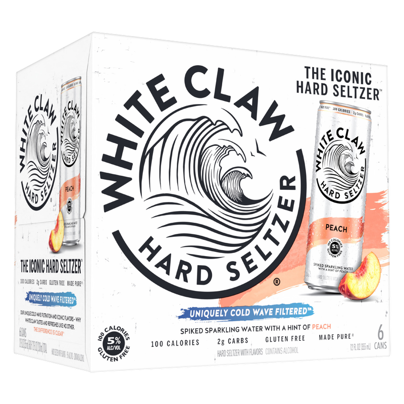 White Claw Seltzer Peach 6pk 12oz Can 5.0% ABV