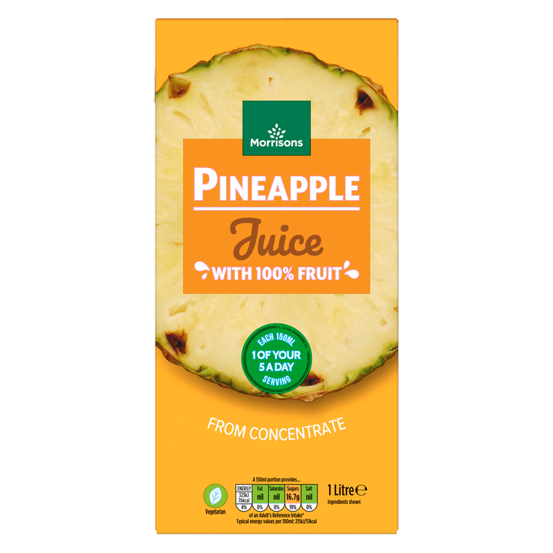 Morrisons Pineapple Juice from Concentrate, 1L