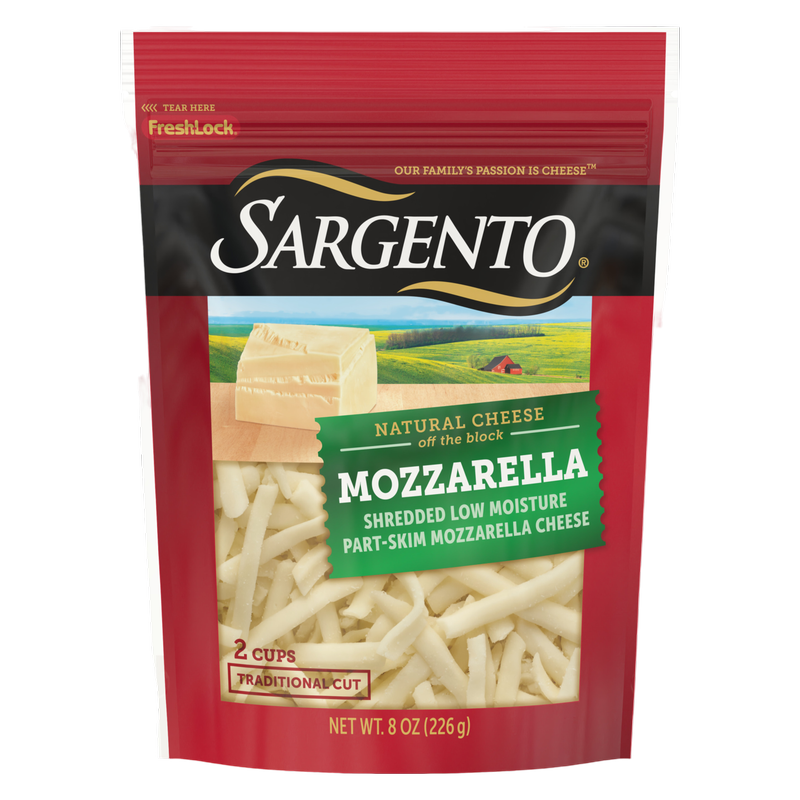 Sargento Natural Shredded Traditional Part-Skim Mozzarella Cheese - 8oz