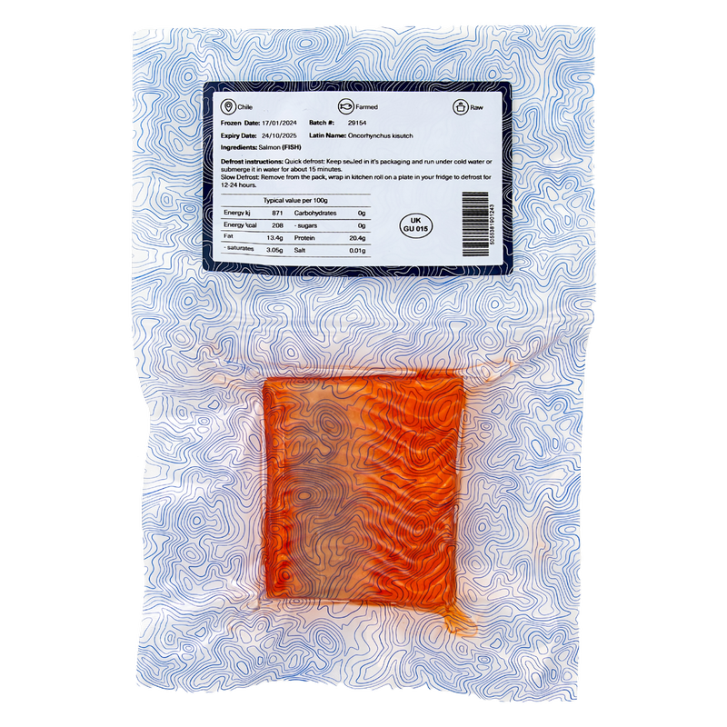 The Fish Society Coho Salmon Saku Sushi Block - Frozen, 150g