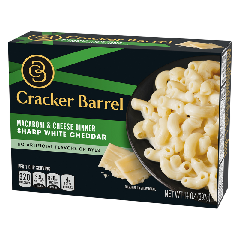 Cracker Barrel White Cheddar Macaroni & Cheese Box, 14oz. - Delivered ...