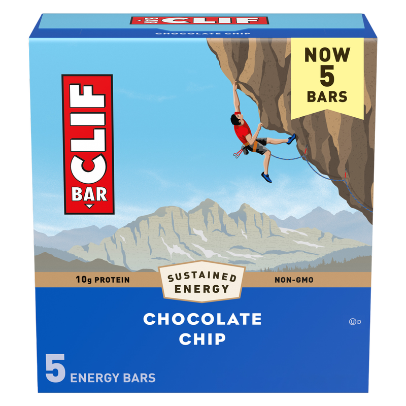 CLIF BAR  Chocolate Chip Energy Bars, 2.4 oz (5 Pack)