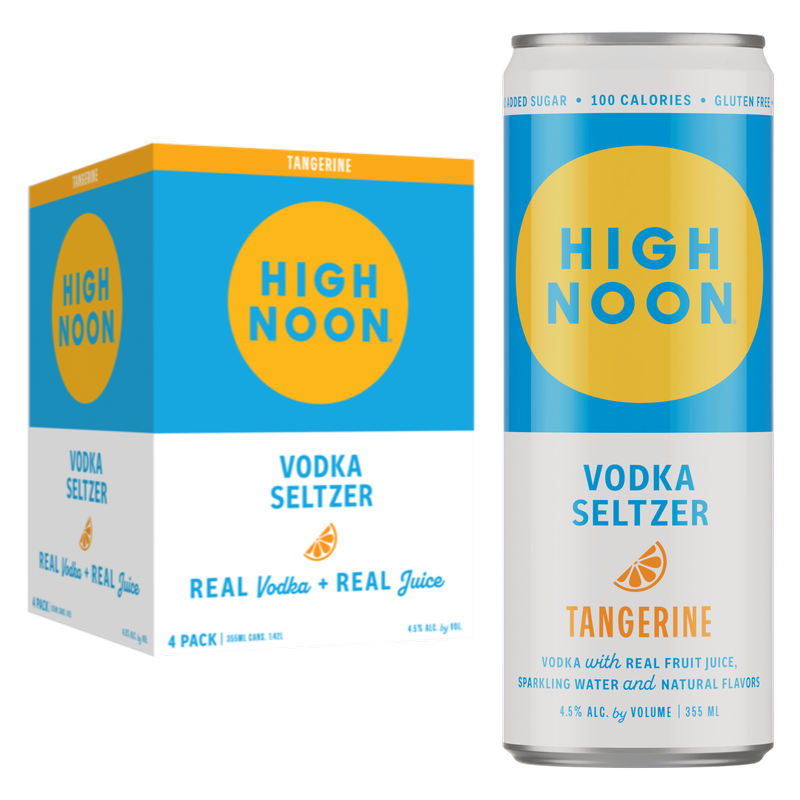 High Noon Tangerine Hard Seltzer 12oz Cans 4pk