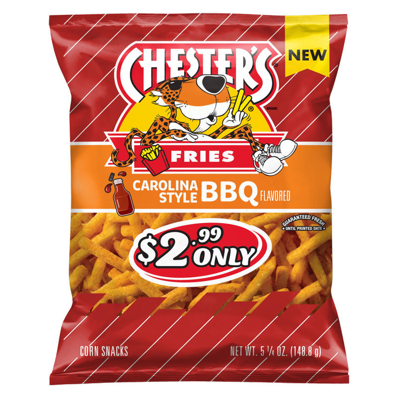 Chester's Fries Corn Snacks Carolina Style BBQ Flavored 5.25oz
