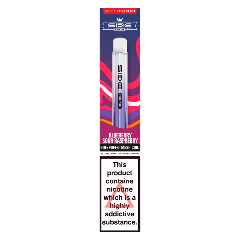 SKE Crystal 600 Pro Prefilled Pod Kit Blueberry Sour Raspberry, 1pcs