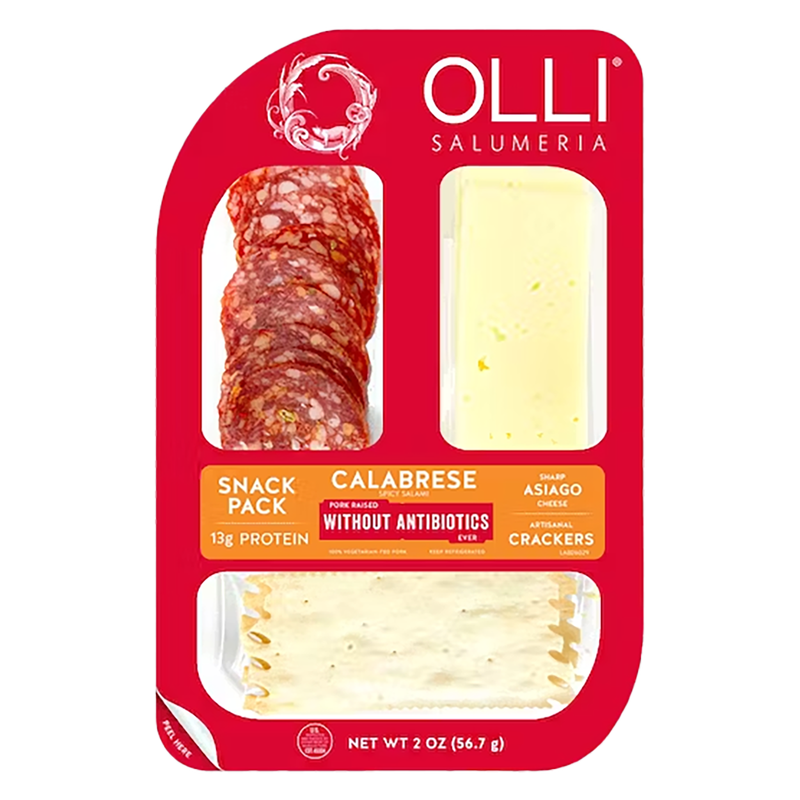 Olli Salumeria Calabrese Salami & Asiago Cheese Snack Pack - 2ct/2oz