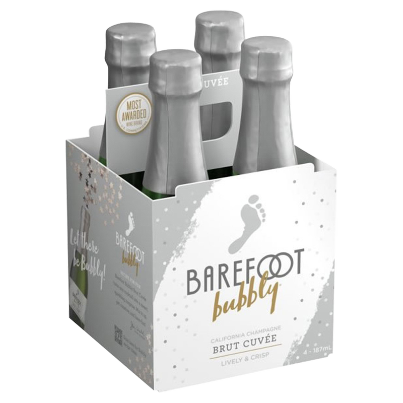 Barefoot Bubbly Brut 4pk 187ml