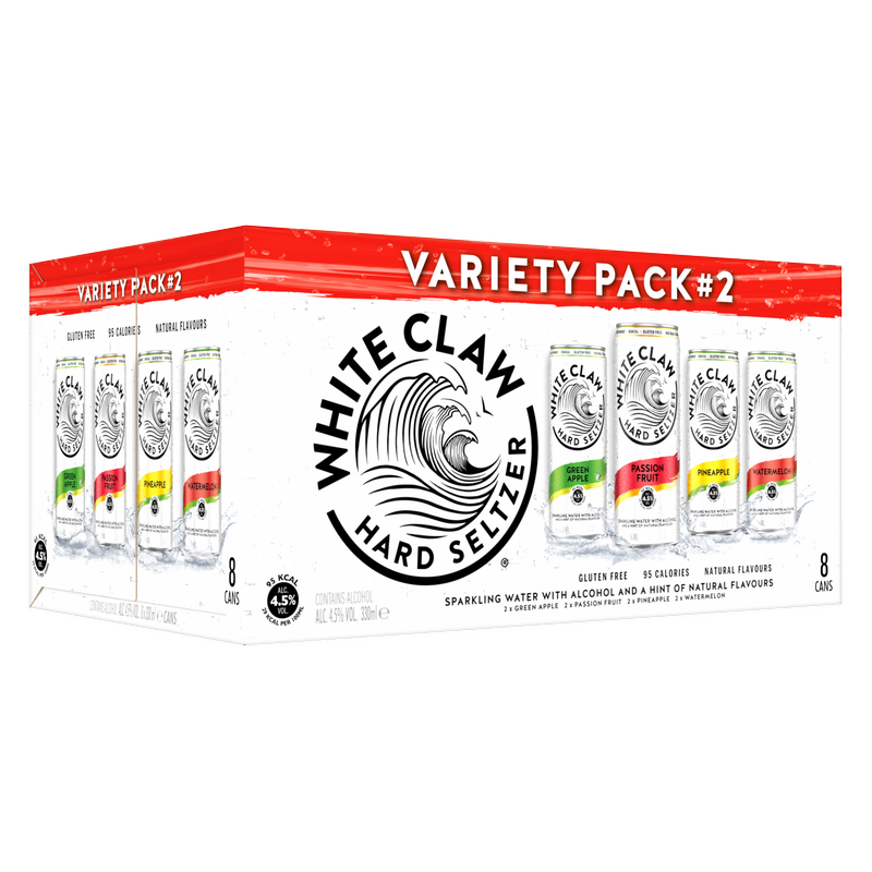 White Claw Variety Pack #2 Hard Seltzer, 8 x 330ml