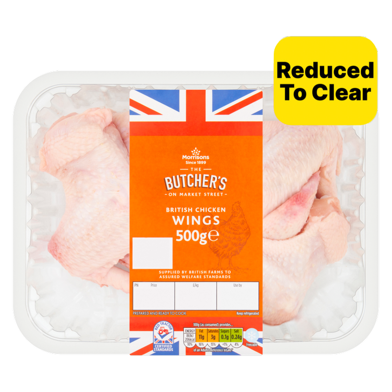 Reduced - Morrisons British Chicken Wings, 500g