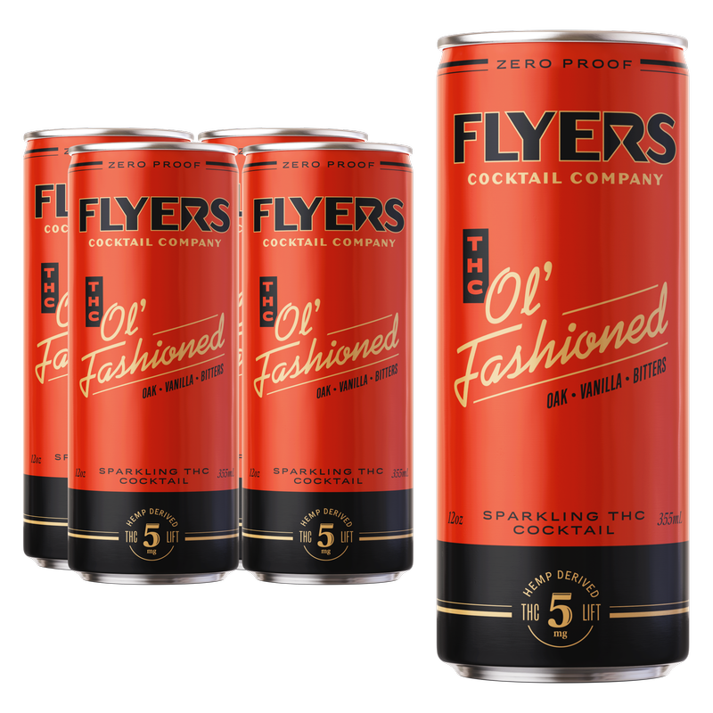 Flyers THC Ol' Fashioned House 5mg THC Cocktail 4pk 12oz Can