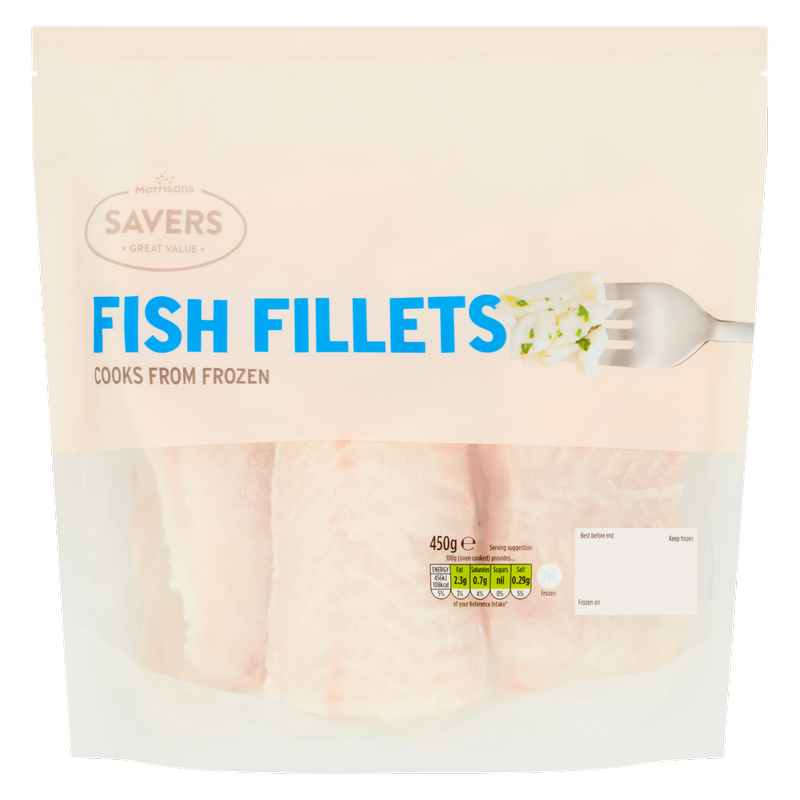 Morrisons Savers Frozen Fish Fillets, 450g