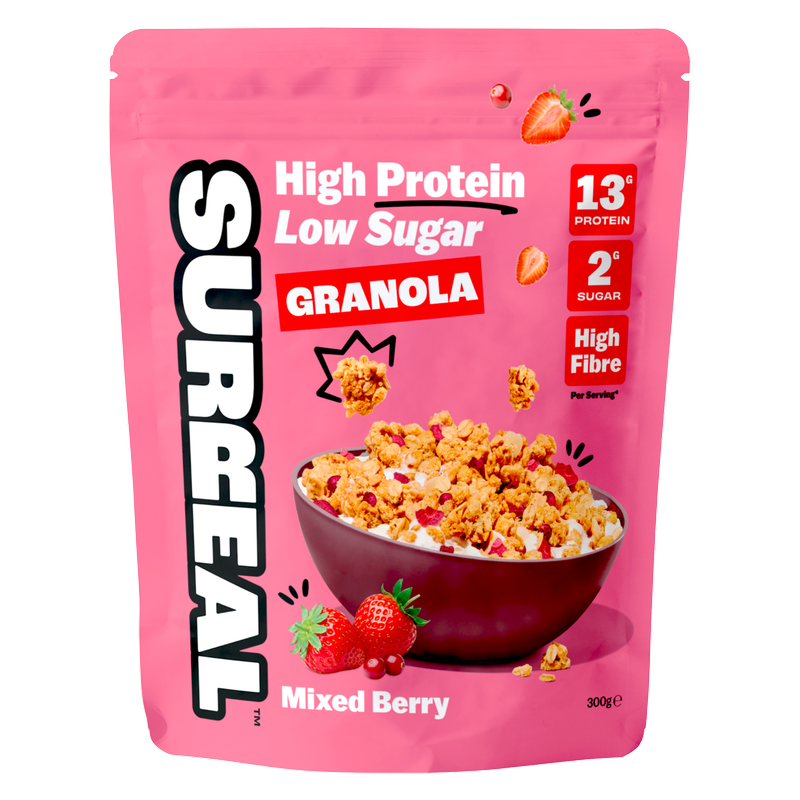 Surreal High Protein Mixed Berry Granola, 300g