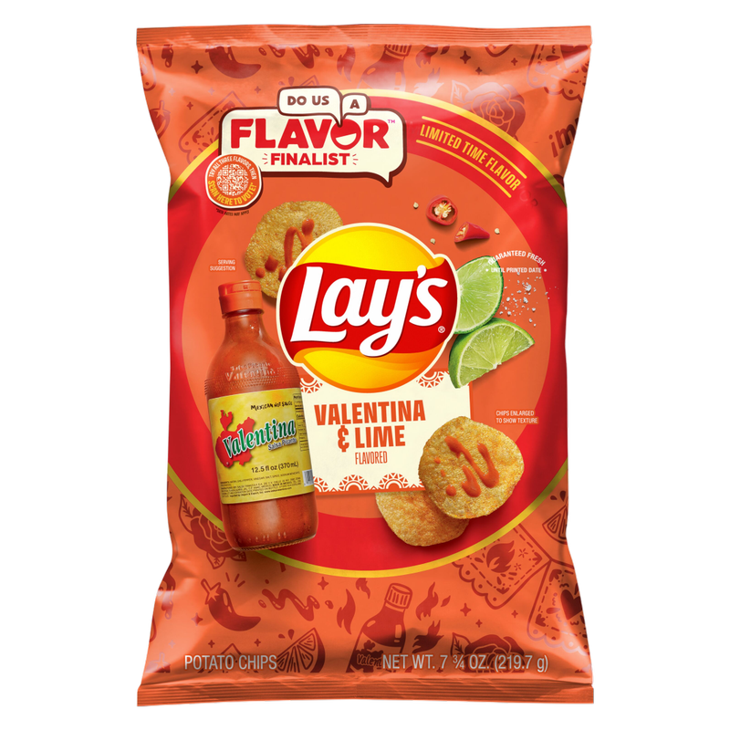 Lay's Potato Chips Valentina & Lime Flavored 7.75oz