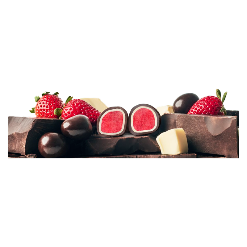 Tru Fru Strawberries Hyper-Dried Fresh in White & Dark Chocolate, 4.2oz