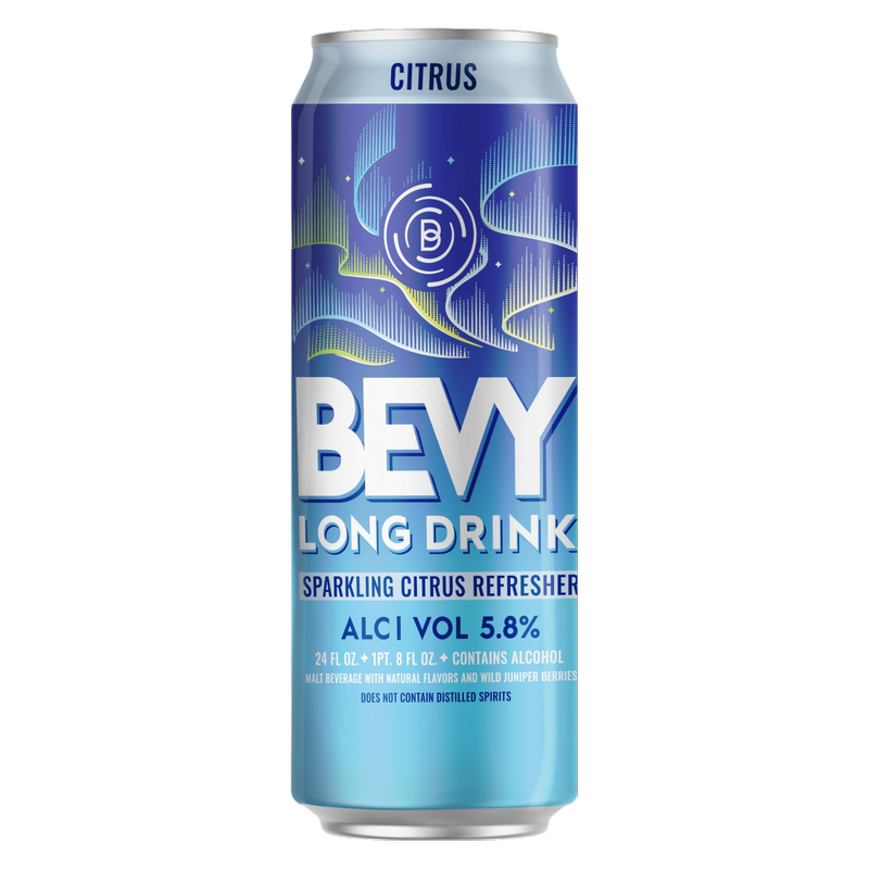 Bevy Long Drink Sparkling Citrus Refresher Single 24oz Can 5.8% ABV
