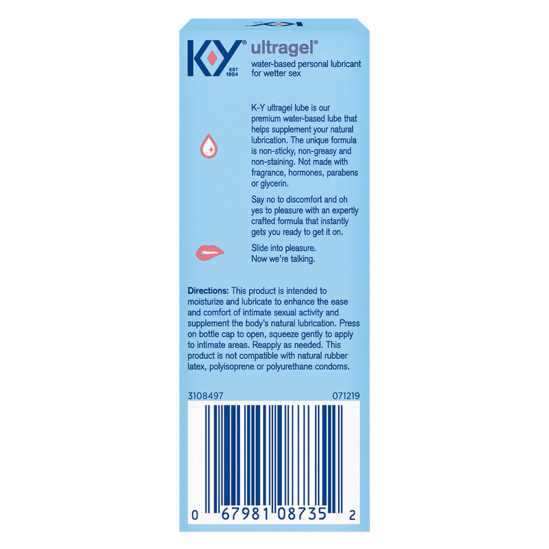 K-Y UltraGel Personal Water Based Lubricant 1.5oz
