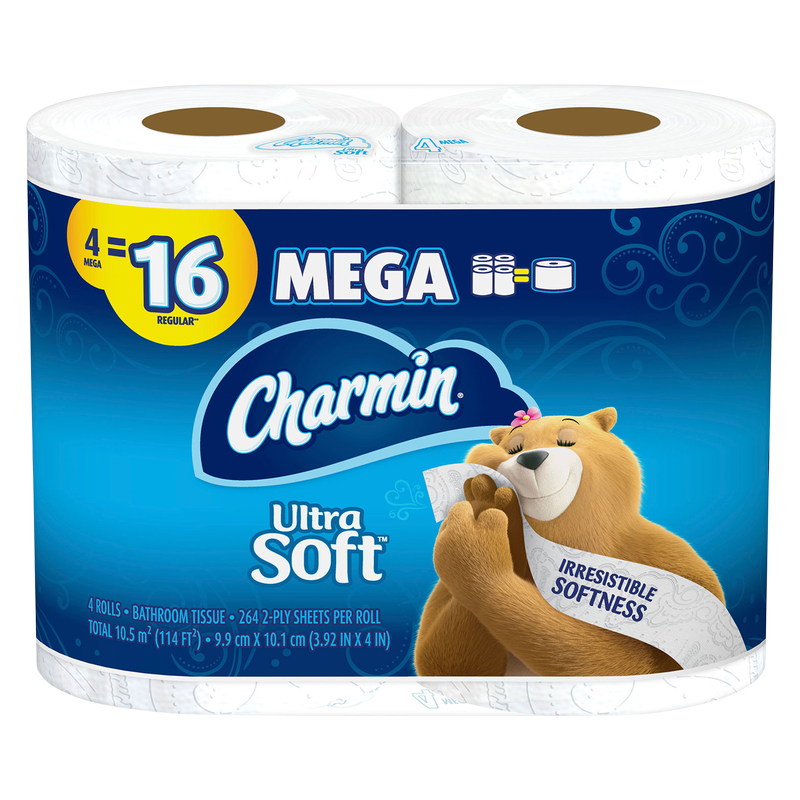 Charmin Ultra Soft Mega Bath Tissue 4ct