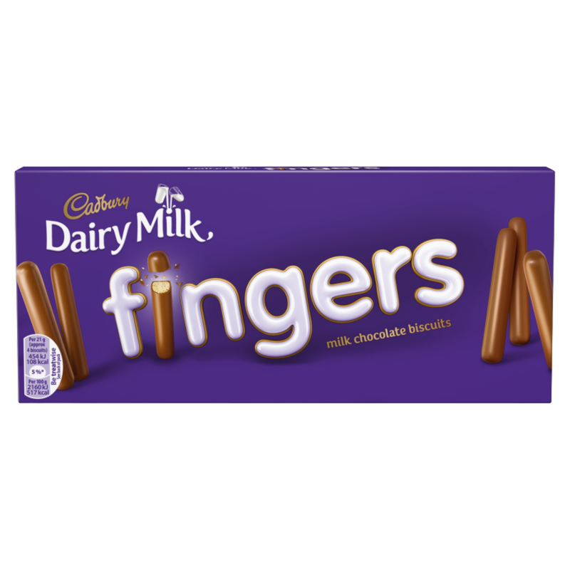 Cadbury Fingers Milk Chocolate Biscuits, 114g