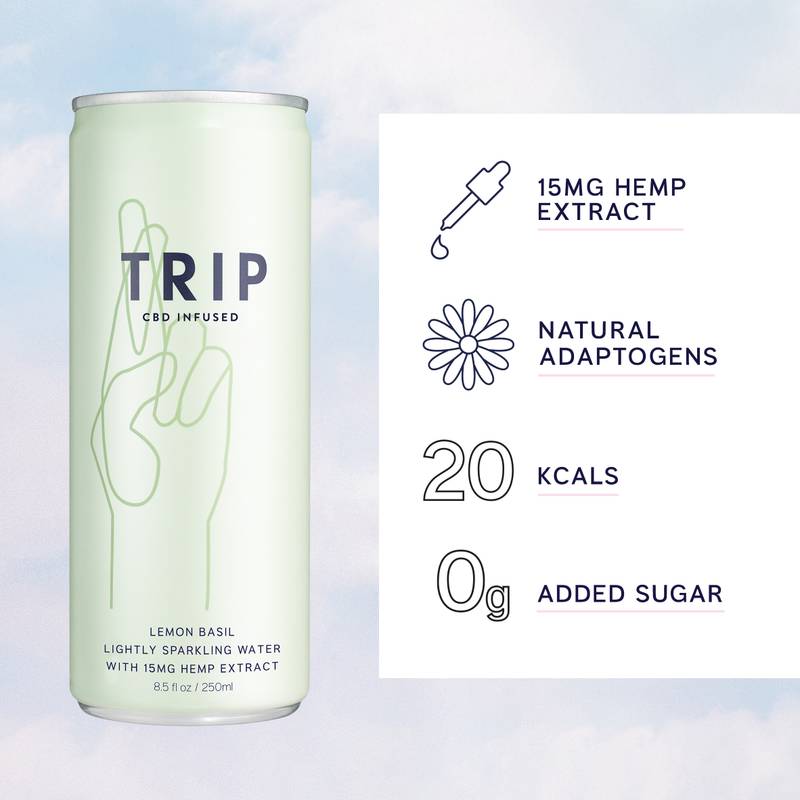 TRIP Lemon Basil CBD Infused Drink 8.5oz - Delivered In As Fast As 15  Minutes