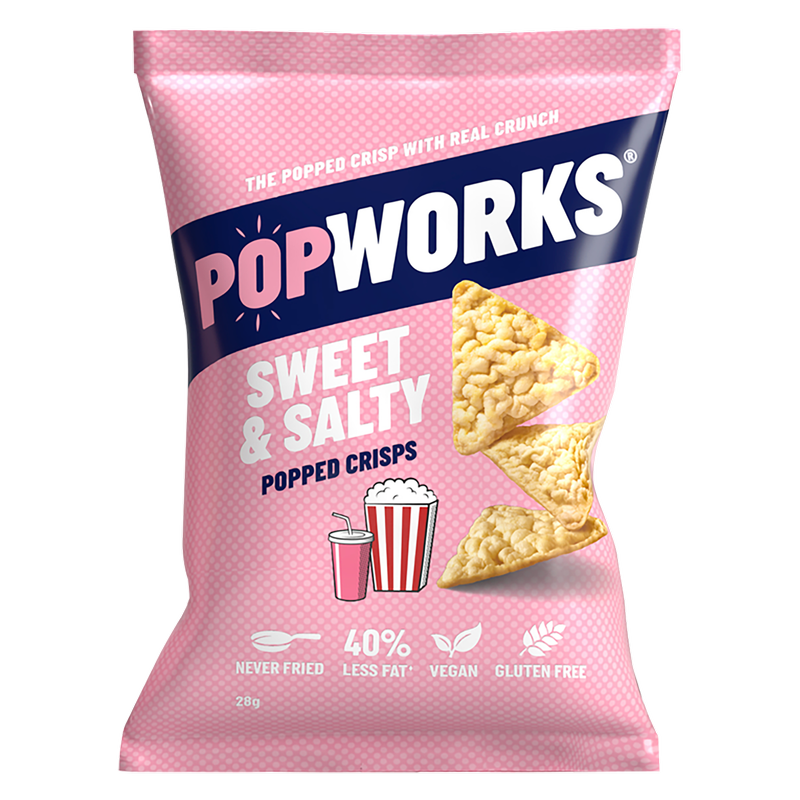 Popworks Sweet & Salty Popped Crisps, 28g