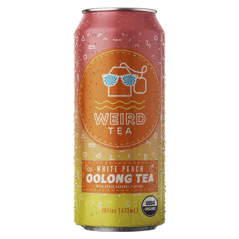 Weird Tea White Peach Oolong Tea 16oz Can