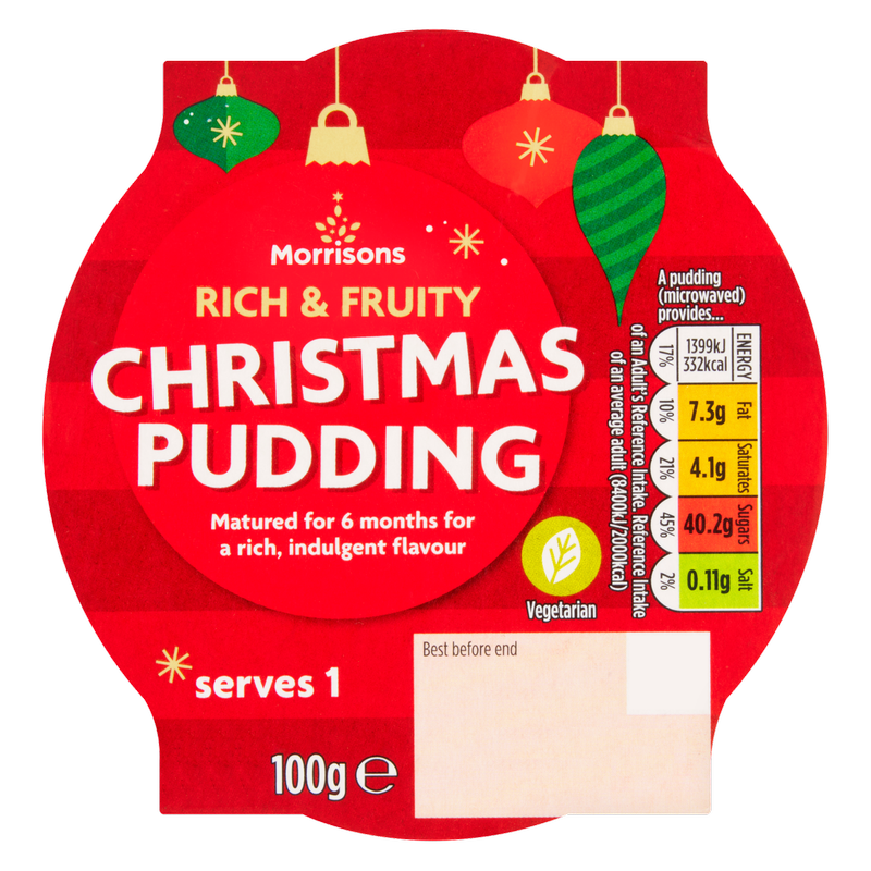 Morrisons Rich & Fruity Christmas Pudding, 100g