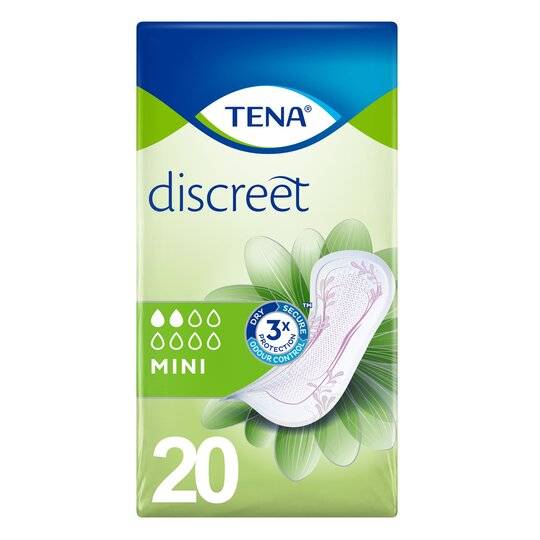 Tena Discreet Mini Incontinence Pads, 20pcs