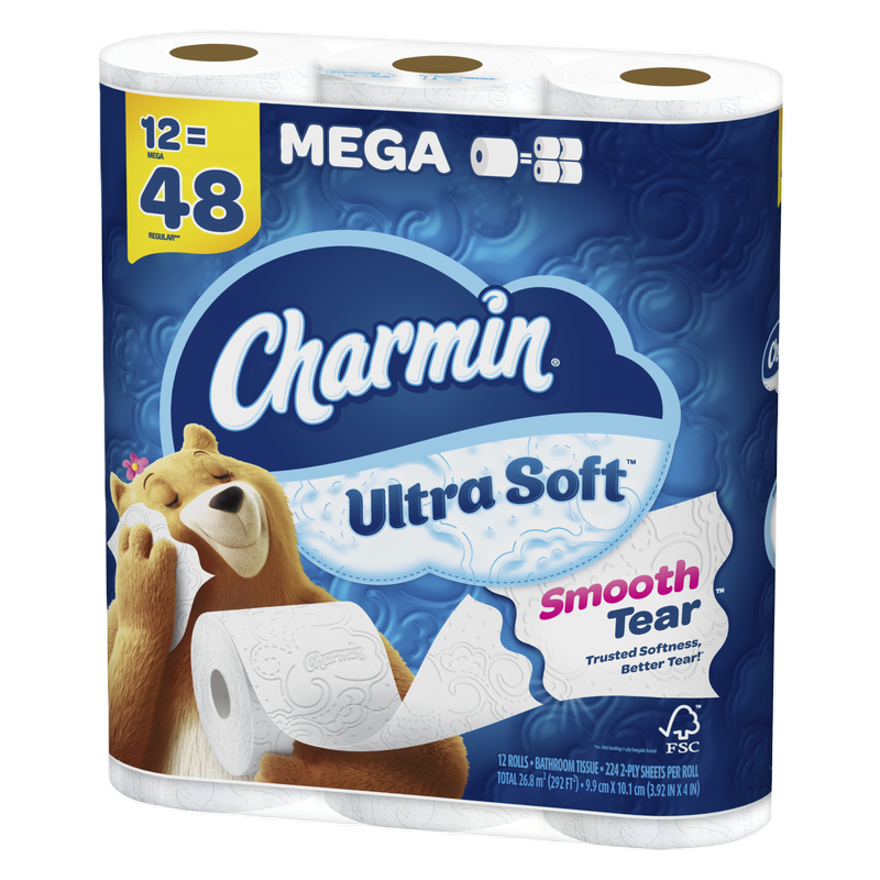 Charmin Ultra Soft Toilet Paper 12 Ct Mega Rolls
