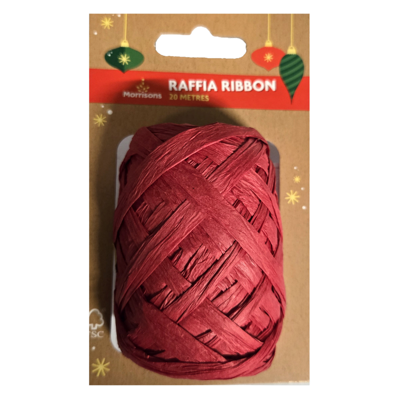 Morrisons Red Raffia, 1pcs