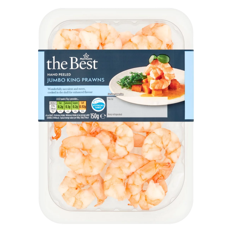 Morrisons The Best Jumbo King Prawns, 150g