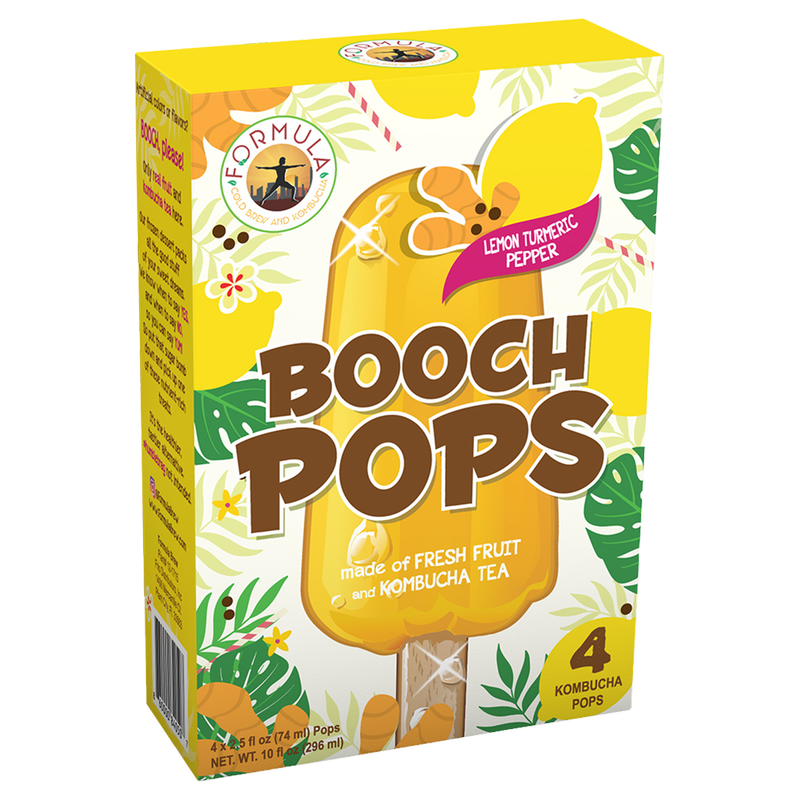 Booch Pop Lemon Turmeric 4ct