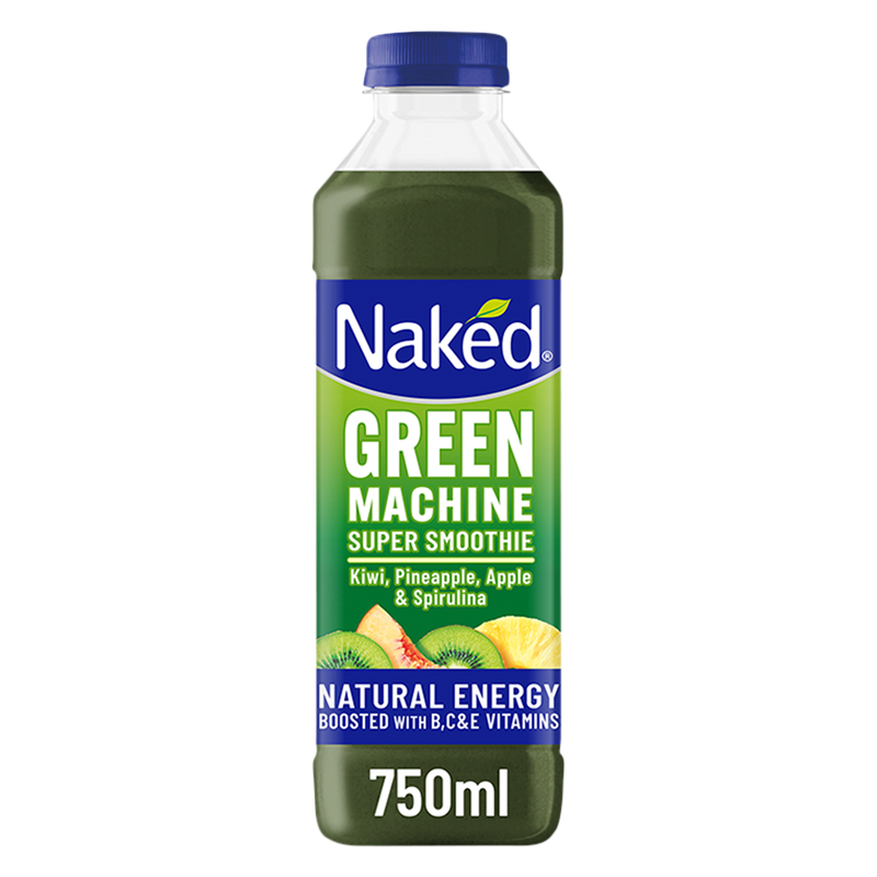 Naked Green Machine Super Smoothie Kiwi, Pineapple, Apple & Spirulina, 750ml