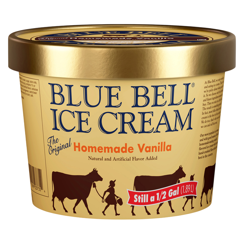 Blue Bell Homemade Vanilla Ice Cream Half Gallon, 64oz