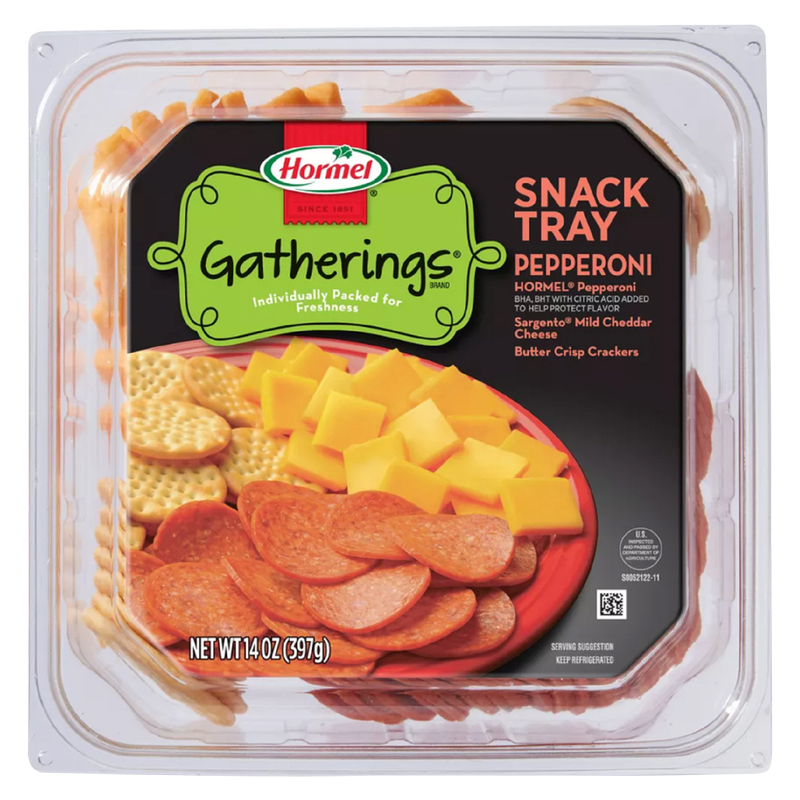 Hormel Gatherings Pepperoni & Cheddar Cheese Snack Tray - 14oz