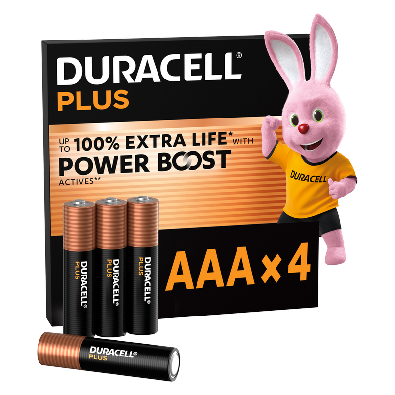 Duracell Plus AAA Power Boost, 4pcs