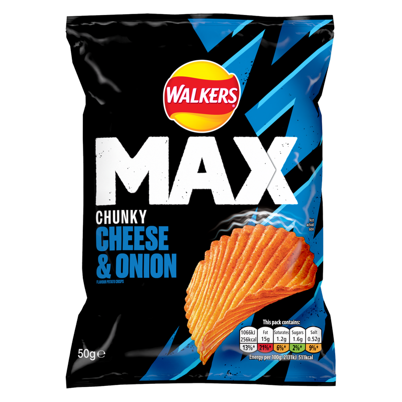 Walkers Max Cheese & Onion, 50g