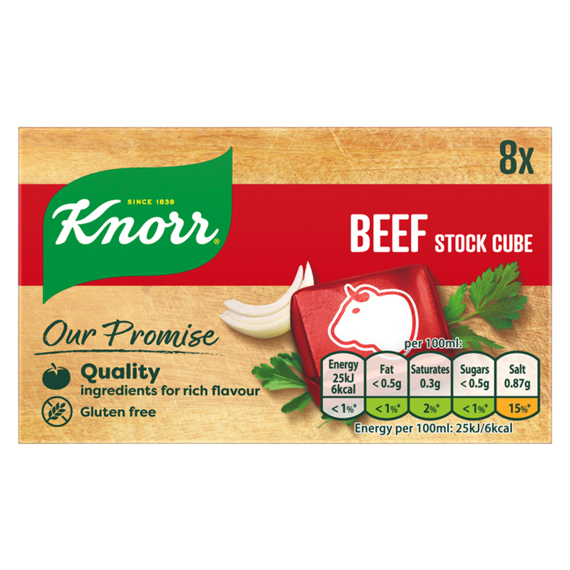 Knorr 8 Beef Stock Cubes, 80g