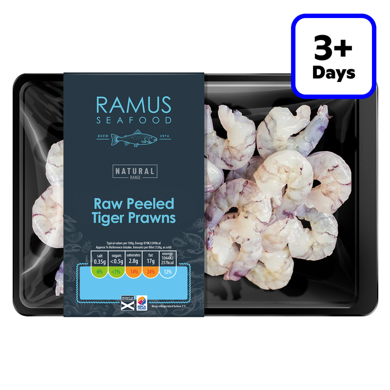 Ramus Large Raw Tiger Prawns, 200g