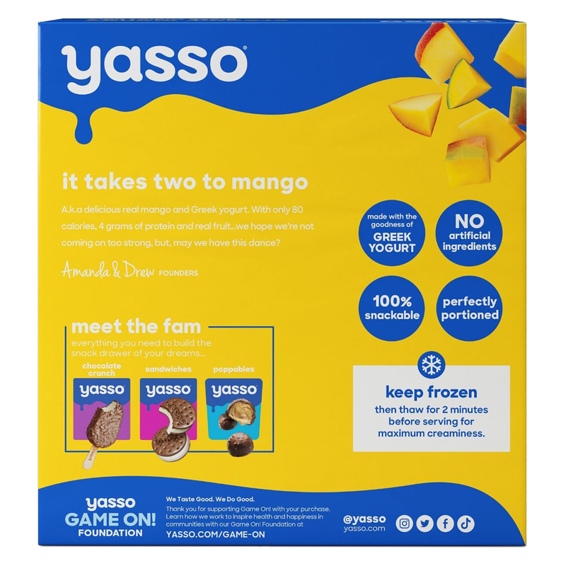 Yasso Creamy Mango Bars 4pk