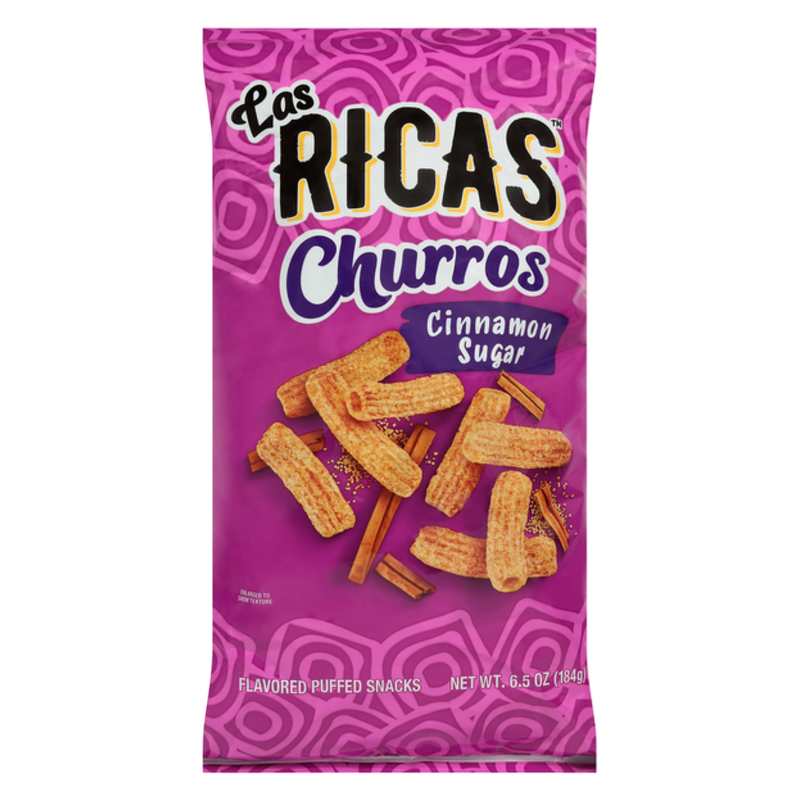 Las Ricas Cinnamon Sugar Churro Puffed Snacks, 6.5oz 